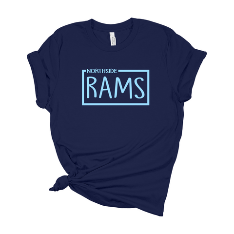 Northside Rams Navy Tshirt - Youth or Adult - RAMS Box