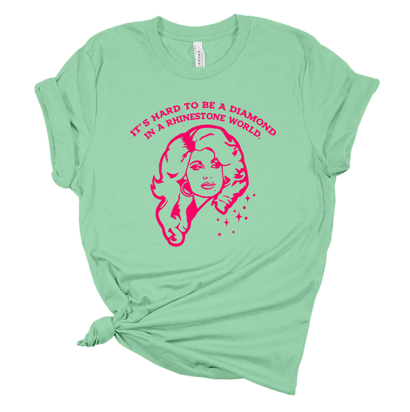 Presale ⭐️CLOSES 11/6/23⭐️ Rhinestone World - Mint Tshirt - Youth and Adult