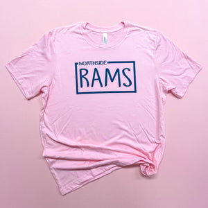 Northside Rams - Light Pink Tshirt - Adult - RAMS Box