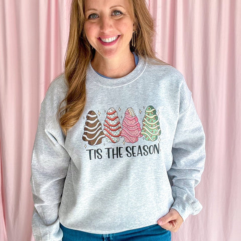 Christmas tree snack cake sweatshirt