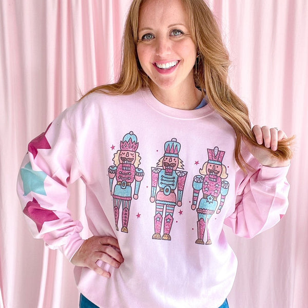 nutcracker with star sleeves sweatshirt