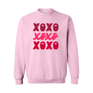 Valentine's XOXO on Light Pink Sweatshirt Women's S008