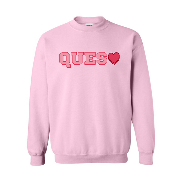 Valentine's Queso Love on Light Pink Sweatshirt Women's S013