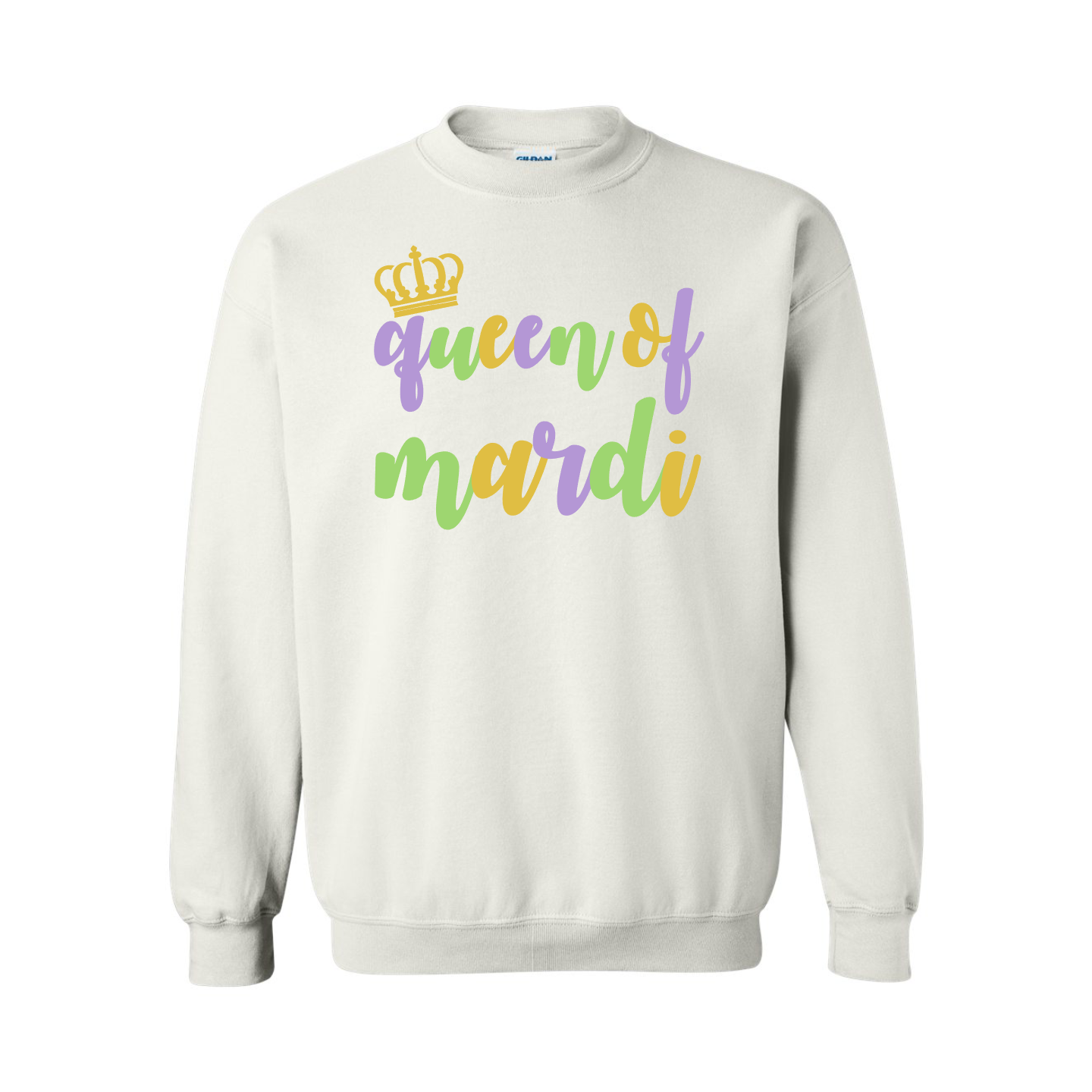 queen of mardi sweatshirt