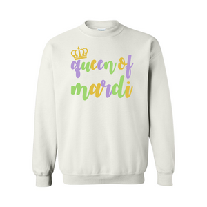 queen of mardi sweatshirt