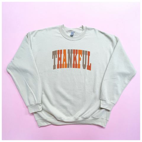 Thankful Thanksgiving - Sandy Color Sweatshirt - Women's S184