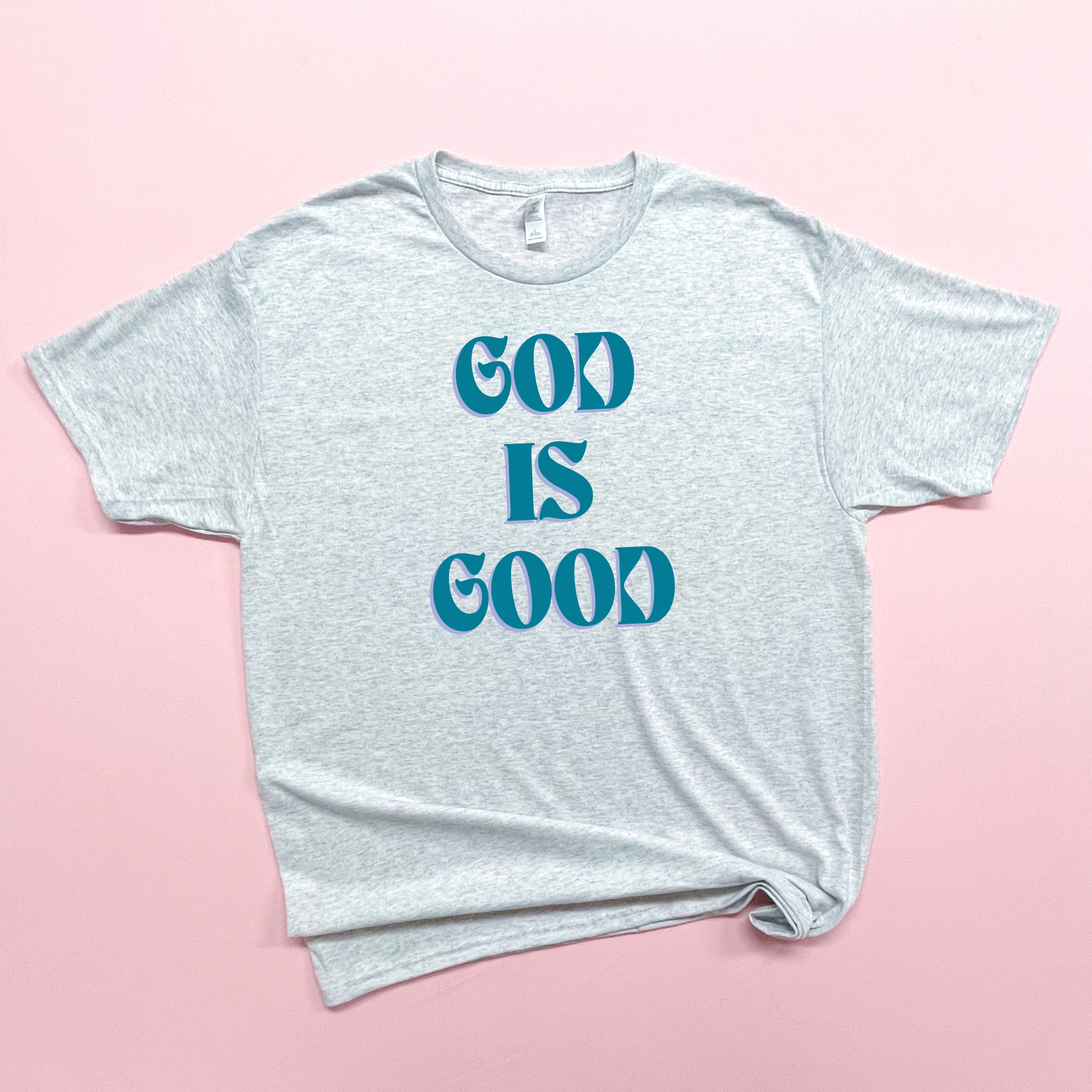 Christian Quote - God Is Good - Ash Grey Jerzee Women's Tshirts S199