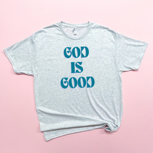 Christian Quote - God Is Good - Ash Grey Jerzee Women's Tshirts S199