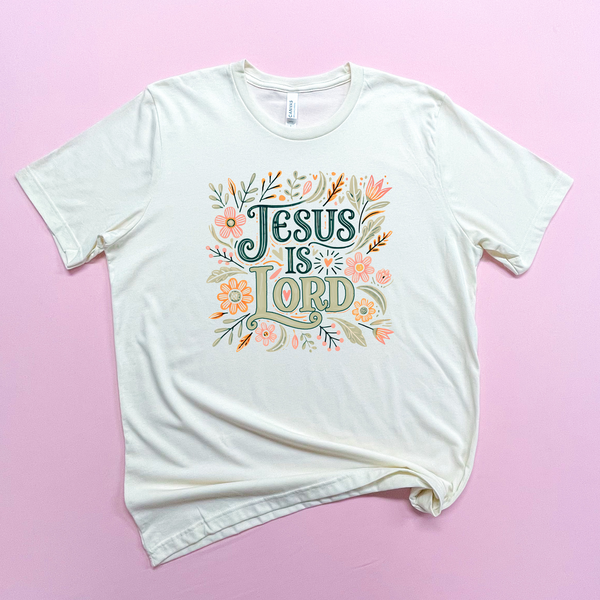 Quotes - Jesus Is Lord - Women's Natural Bella Canvas Tshirt S211