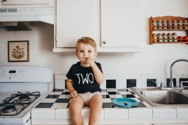 Boys Second Birthday "TWO" Black Tshirt, Short or Long Sleeve, Boy's Birthday 296