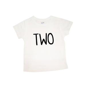 Second Birthday "TWO" | Short or Long Sleeve Shirt | Boy's Birthday, Boys | 296