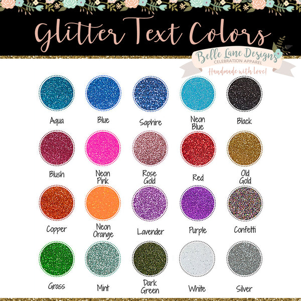 glitter color chart