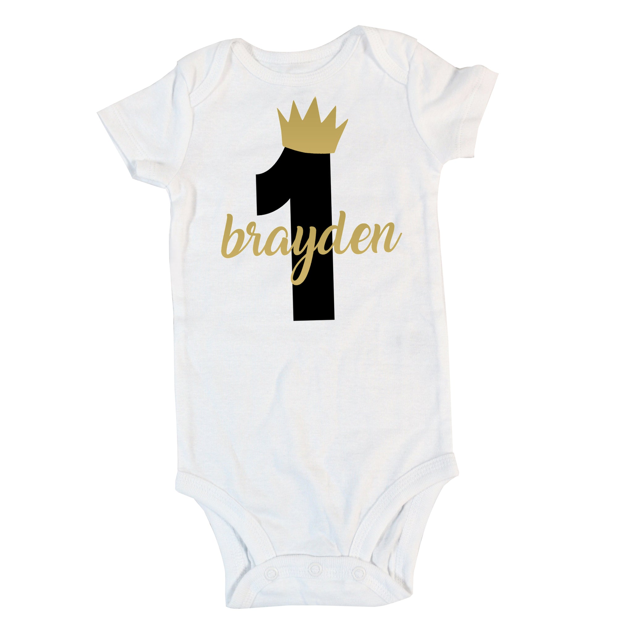 Wild One with Name | Short or Long Sleeve Onesie | Boy's Birthday, Boys | 366