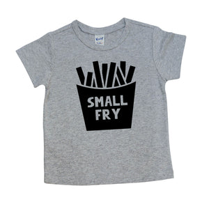 Small Fry | Grey Short or Long Sleeve Shirt or Onesie | Girls, Boys, Siblings, Pregnancy Announcement | 553