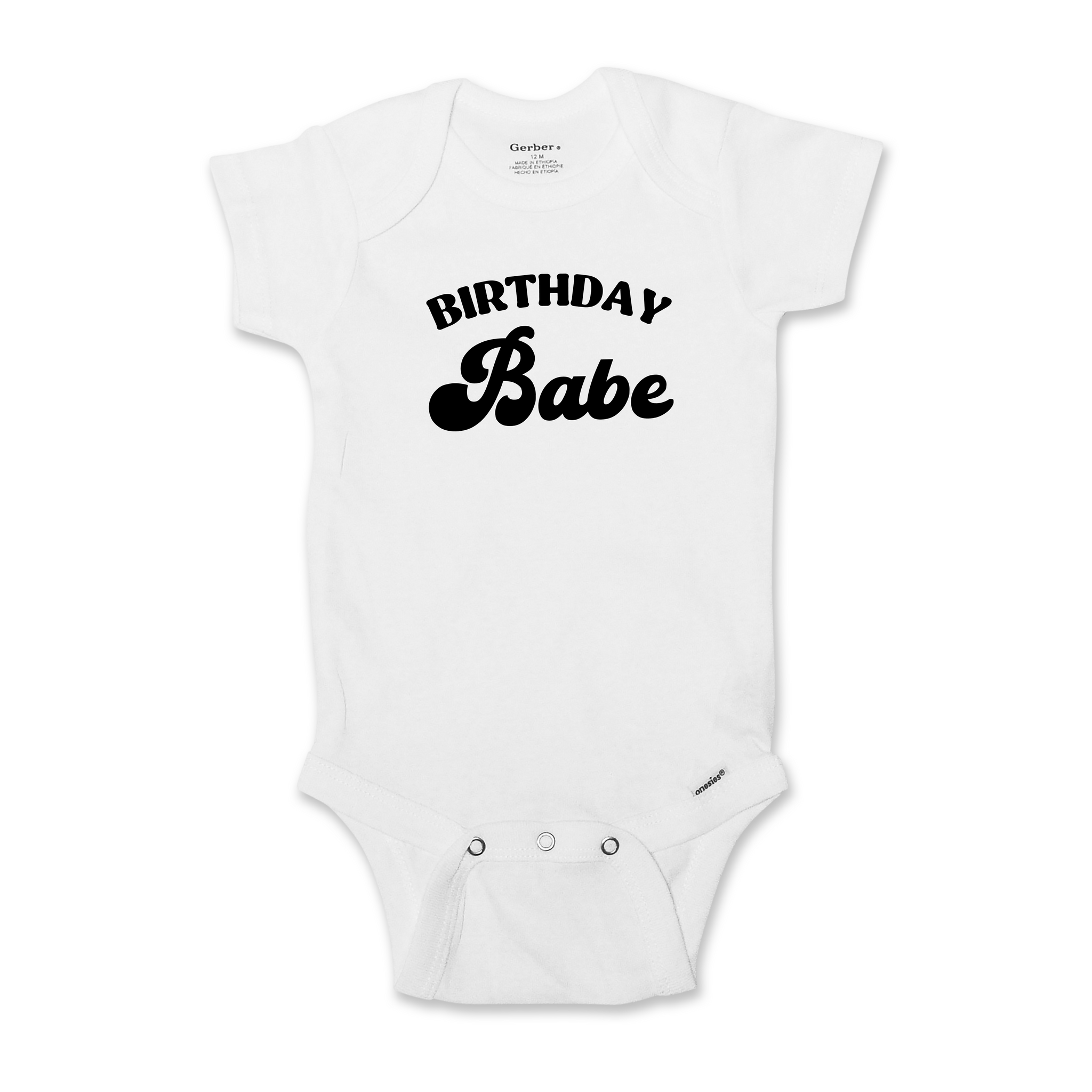 Birthday Babe - Short or Long Sleeve Onesie - Girl's First or Boy's First Unisex Birthday 655