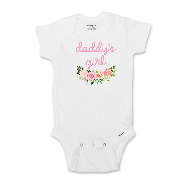 Daddy's Girl | Pregnancy Announcement Onesie | Girls Baby Shower Pink | Short or Long Sleeve 659
