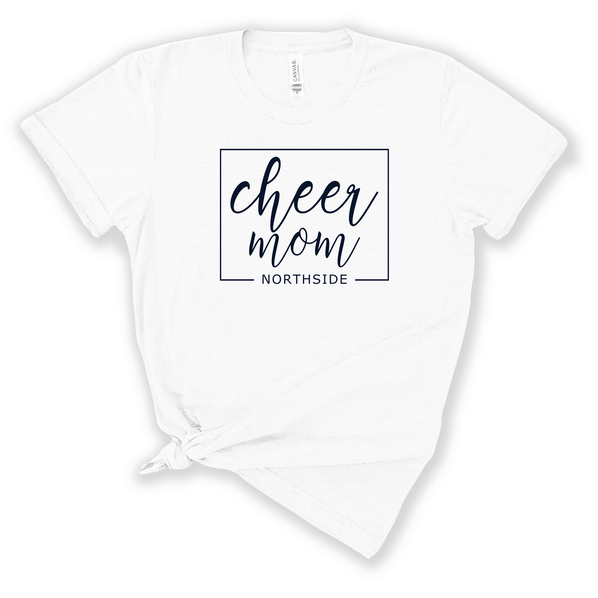 white cheer mom shirt