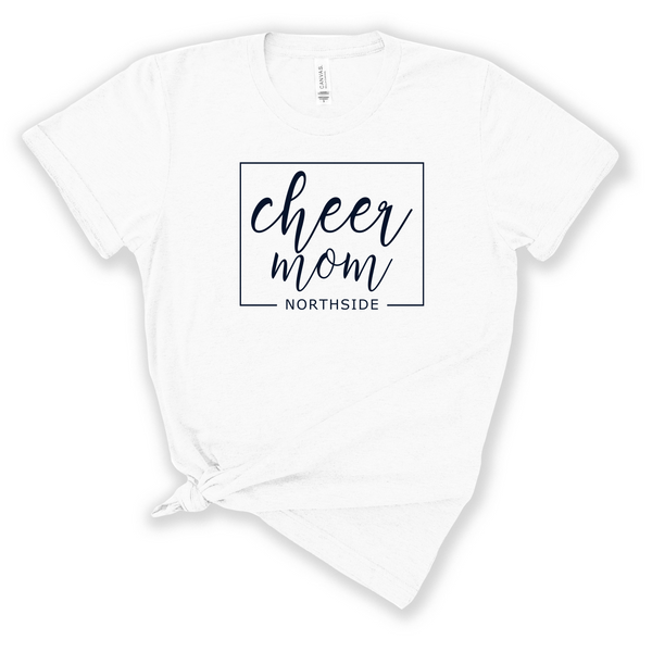 white cheer mom shirt