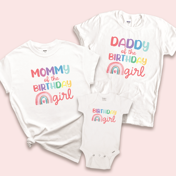 mommy daddy birthday girl shirts