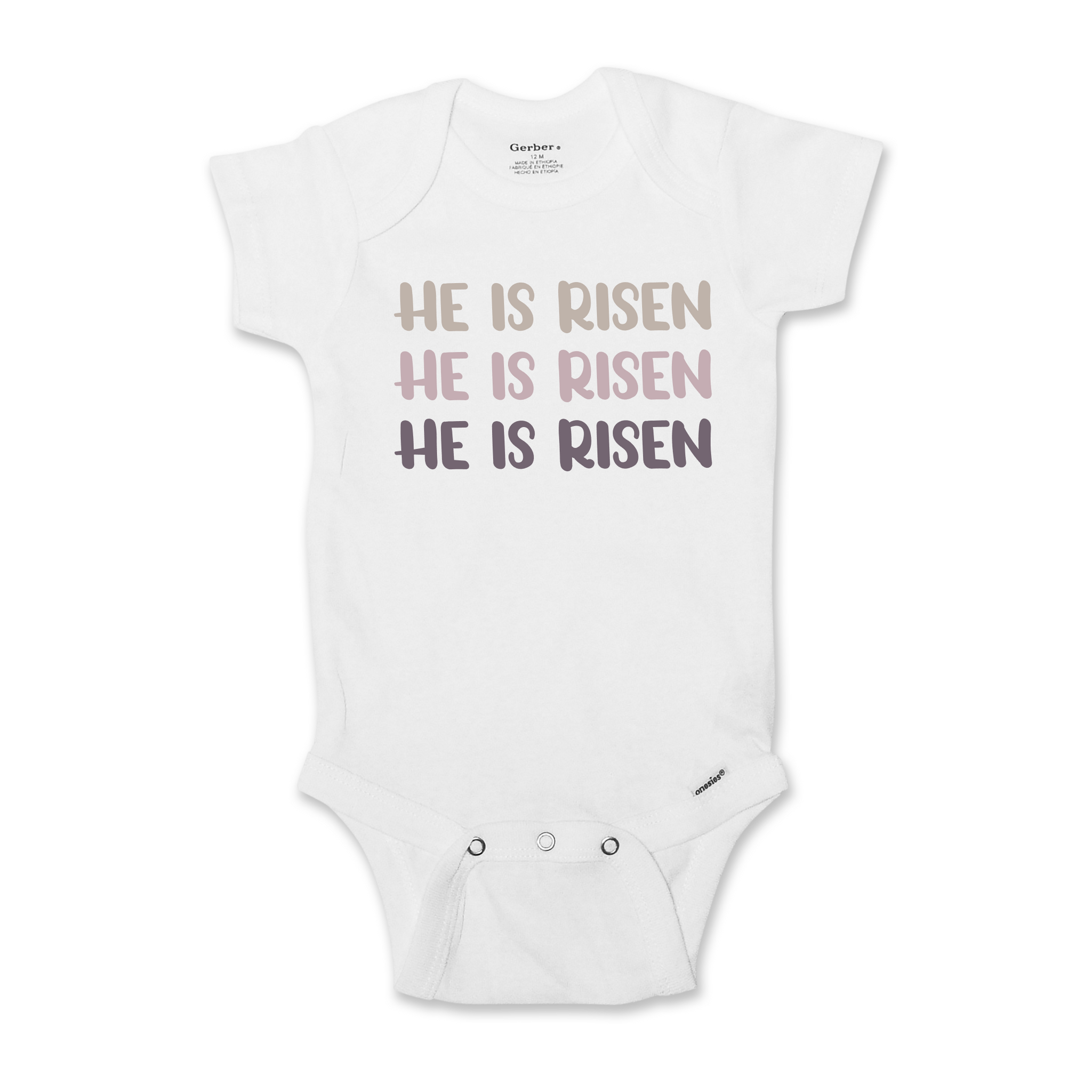 He Is Risen Easter Girl Onesie, Purple Colors, Short Or Long Sleeve 715