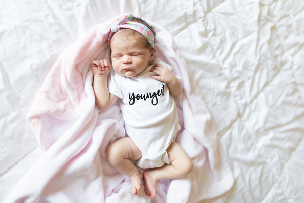 Youngest | Short Sleeve Onesie or Shirt | Siblings, Girls, Boys, Pregnancy Announcement | 454